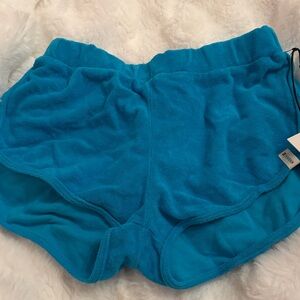Women’s Athletic Terry Shorts in Bright Teal